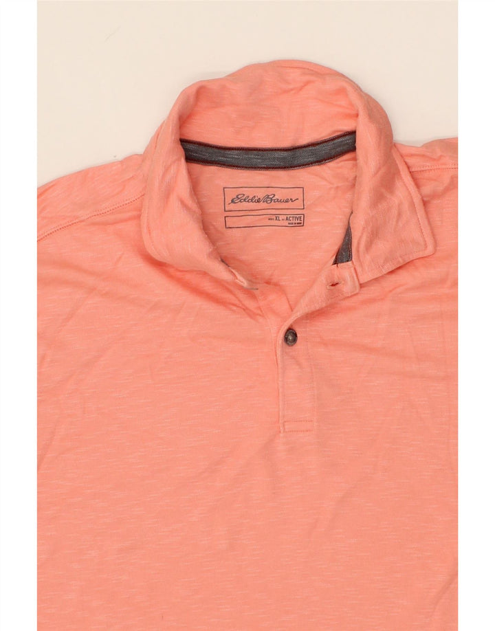 EDDIE BAUER Mens Polo Shirt XL Pink Modal Vintage Eddie Bauer and Second-Hand Eddie Bauer from Messina Hembry 