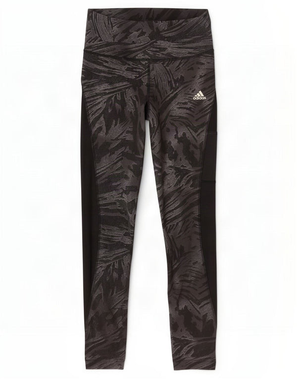 Adidas női Aeroready leggings UK 8/10 kis fekete állatmintás