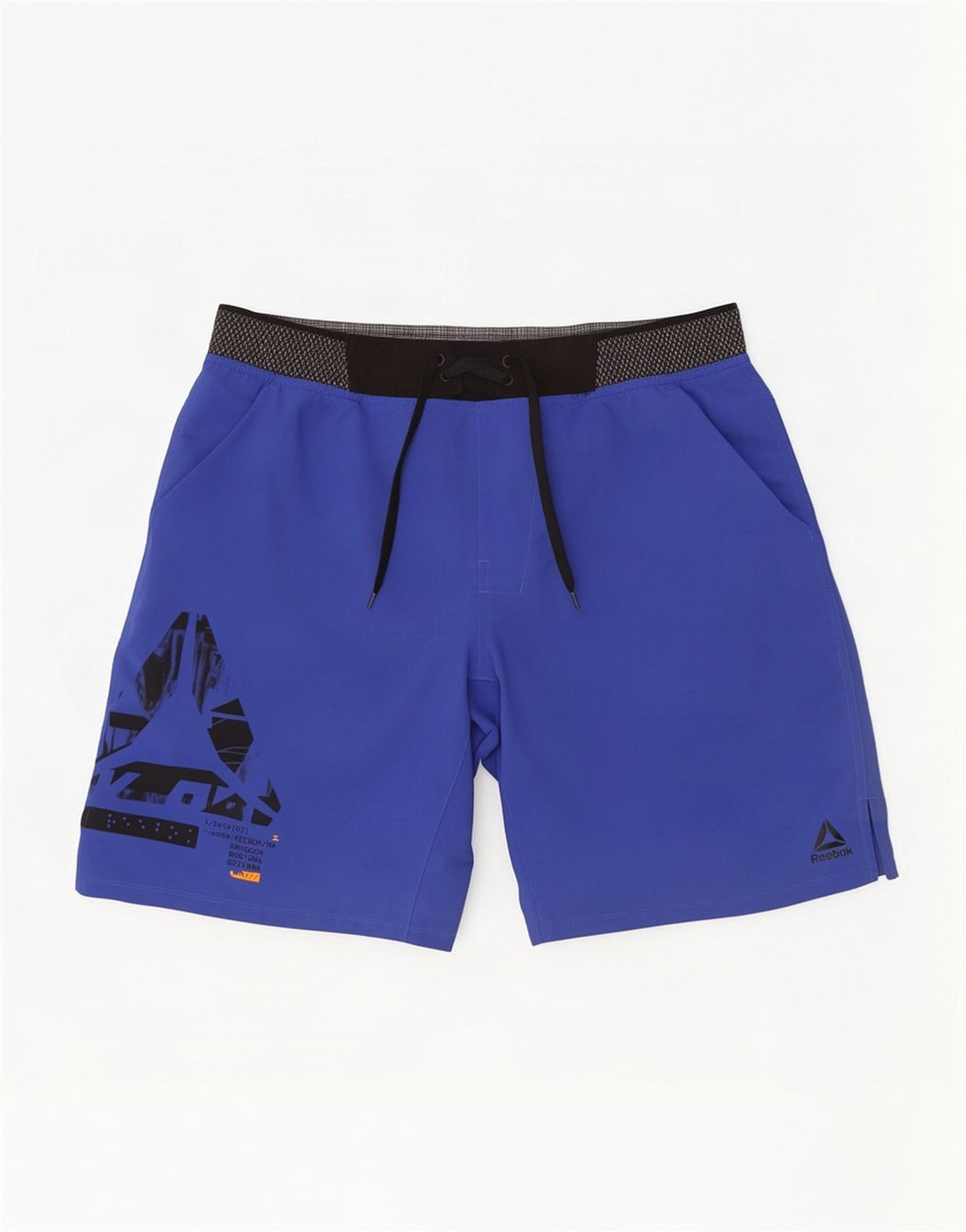 Reebok Férfi Graphic Sport rövidnadrág Közepes kék színű Colourblock poliészter