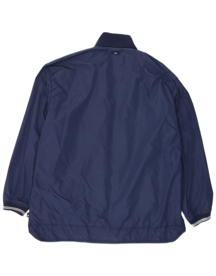 Jachetă de vânt supradimensionată Adidas pentru femei UK 14 Medium Bleumarin Poliamidă