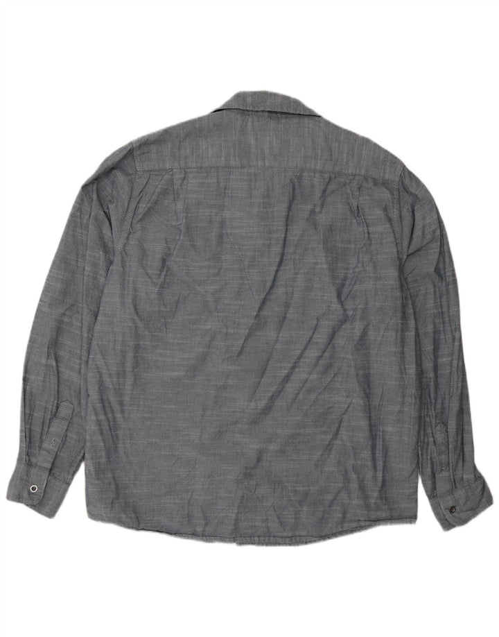 Wrangler Mens Shirt XL Blue Cotton