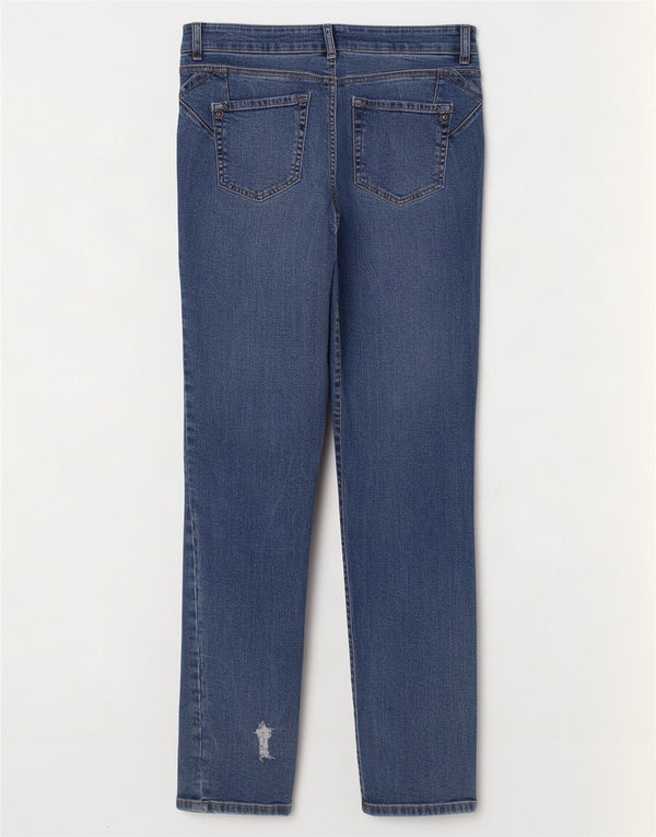 White Stuff Blugi drepti pentru femei UK 12 Medium L30 L30 Bumbac albastru