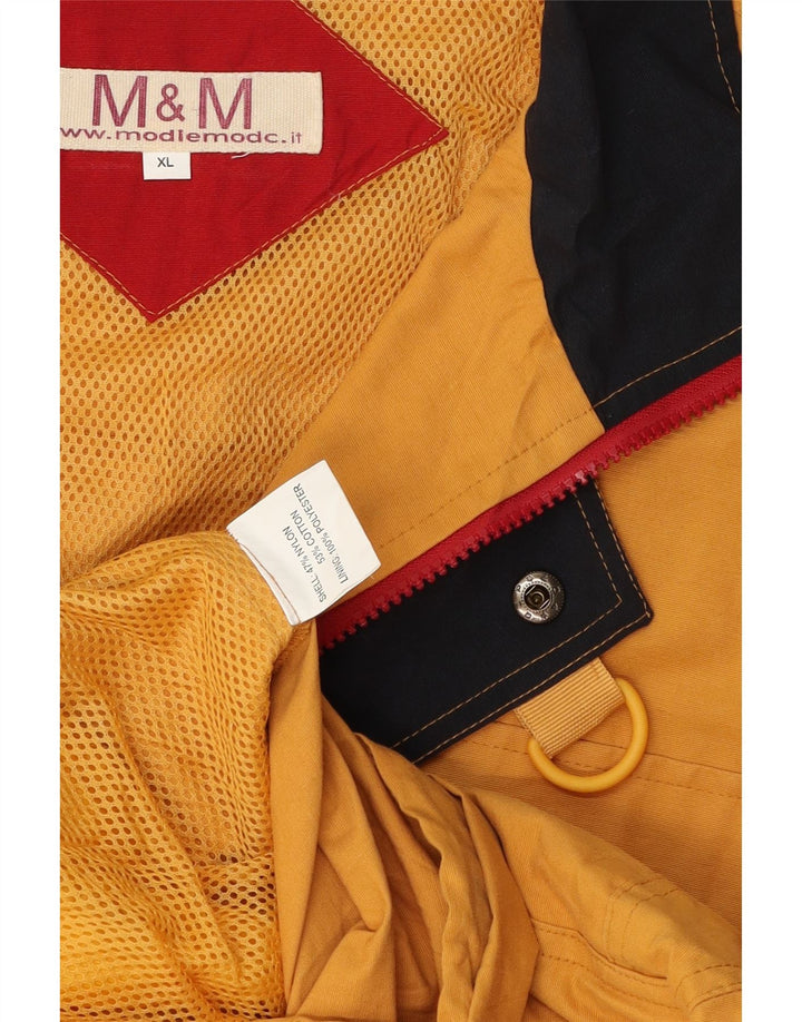 Vintage Mens Rain Jacket UK 42 XL Yellow Nylon
