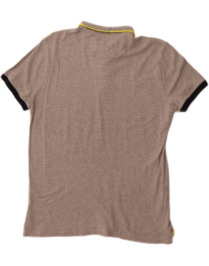 MASSIMO DUTTI Mens Casual Fit Polo Shirt Large Grey