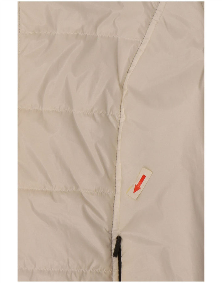 Refrigiwear Γυναικείο μπουφάν με κουκούλα Bomber padded UK 14 μεγάλο λευκό πολυεστέρα