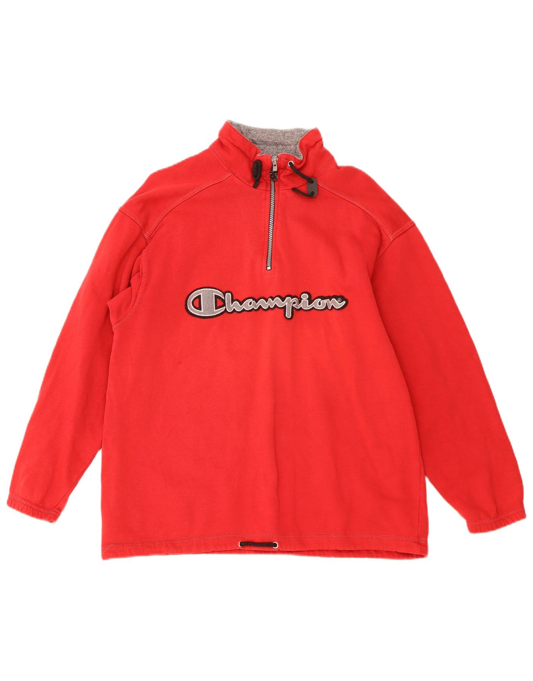 Felpa Champion da uomo con collo con zip grafica, maglione piccolo rosso