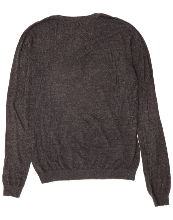 Maglione maglione da uomo con scollo a V Diesel 2XL cotone grigio
