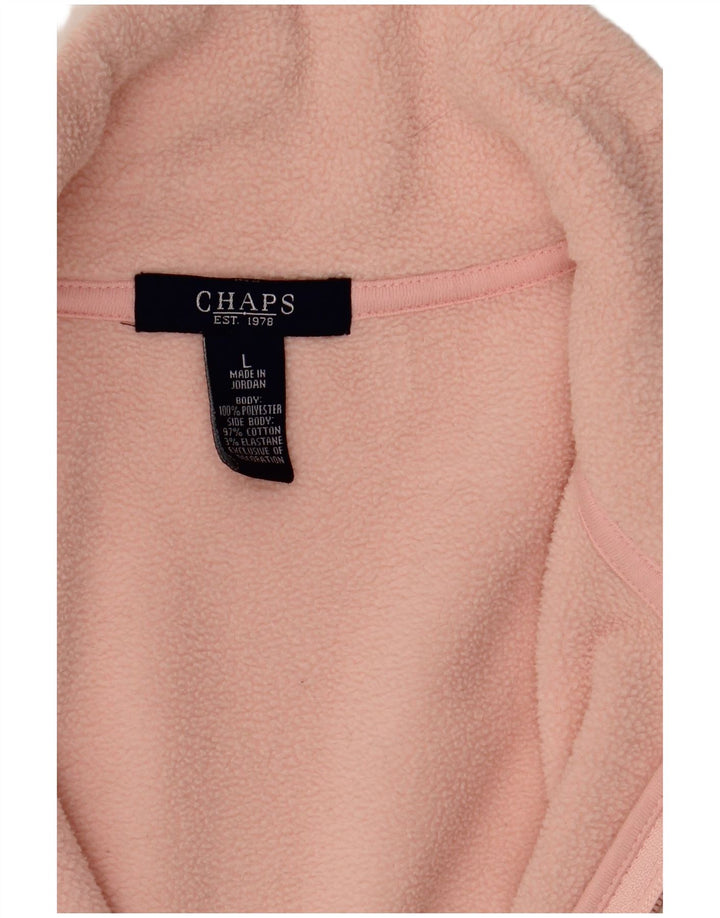 CHAPS Womens Fleece Jacket UK 16 Large Pink Polyester