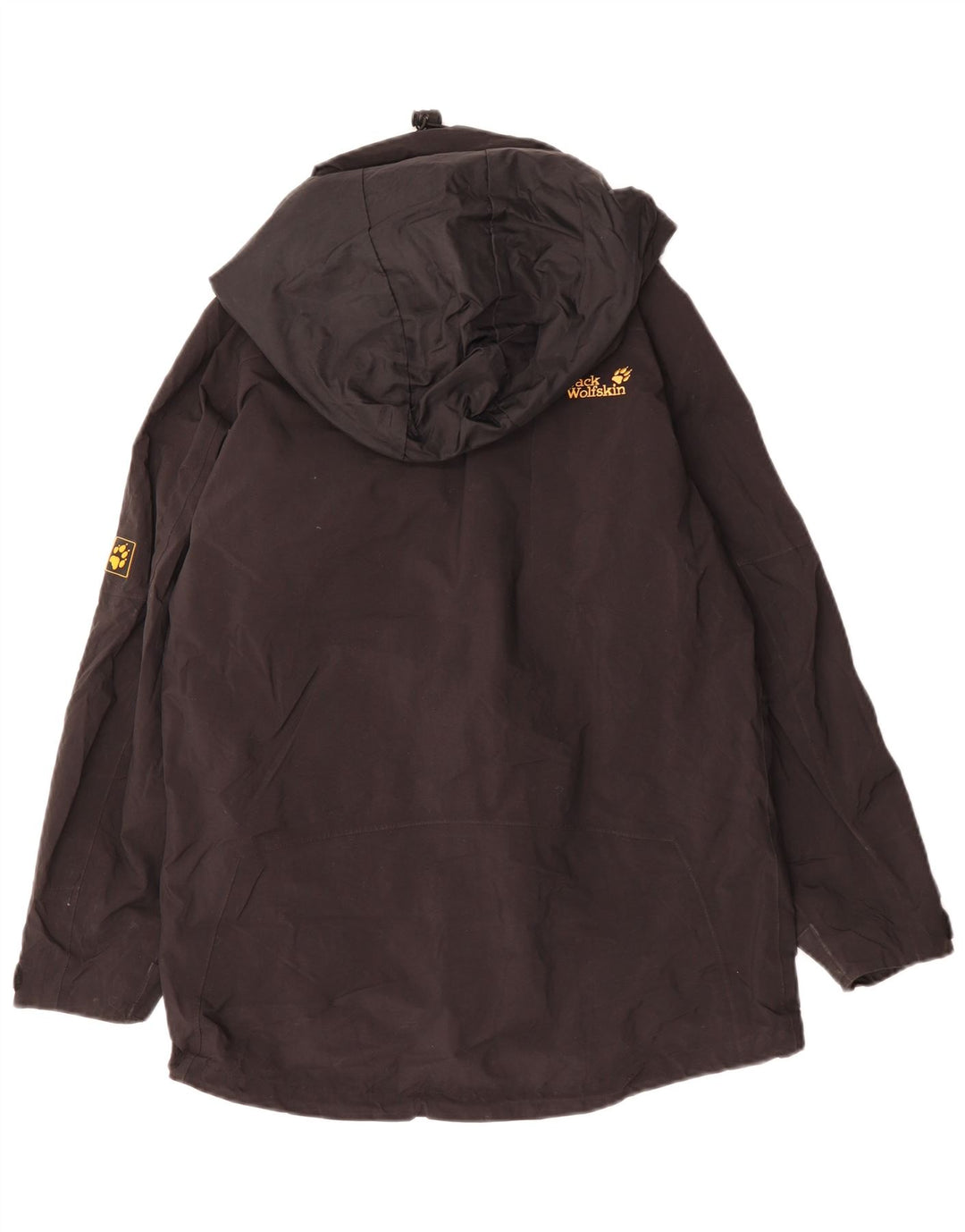 JACK WOLFSKIN Damen Übergroße Kapuzen-Regenjacke UK 8 Small Schwarz