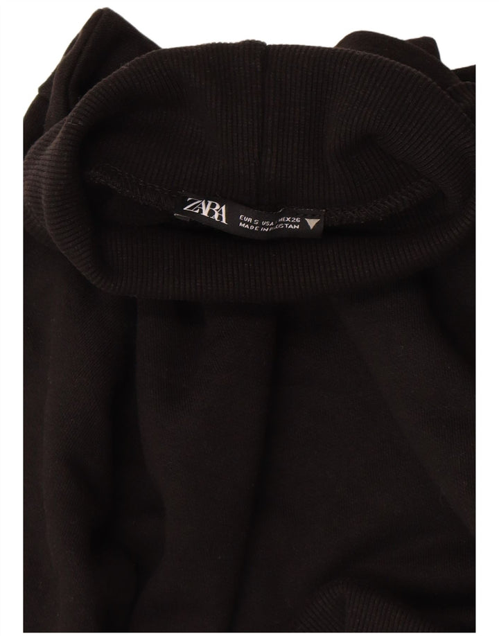 Zara Womens Roll Neck Jumper Sweater UK 10 Small Black