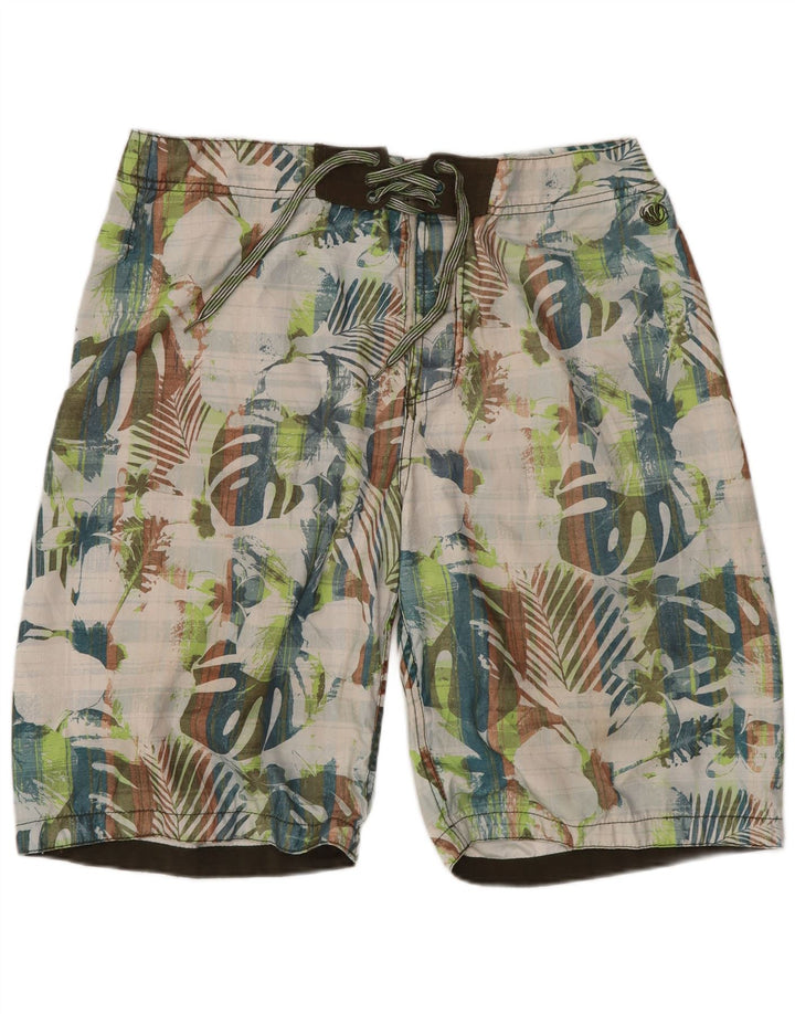 Fat Face Herren-Badeshorts, groß, mehrfarbig, Blumenmuster, Polyester
