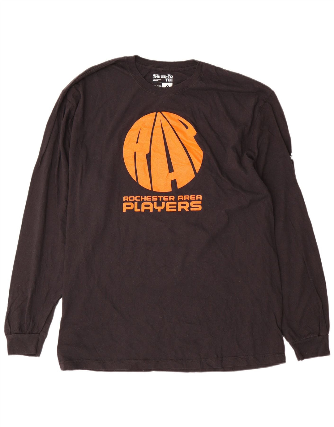 Adidas Mens Graphic Top Long Sleeve 2XL Black Cotton