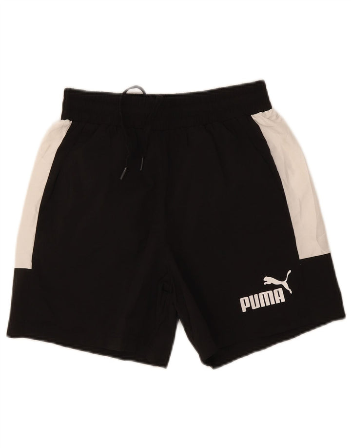Pantaloni scurți sport grafic Puma pentru bărbați, negru, poliester color bloc