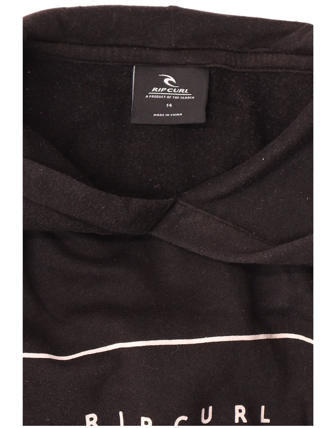 Rip Curl Womens Graphic Hoodie Jumper UK 14 Medium  Black