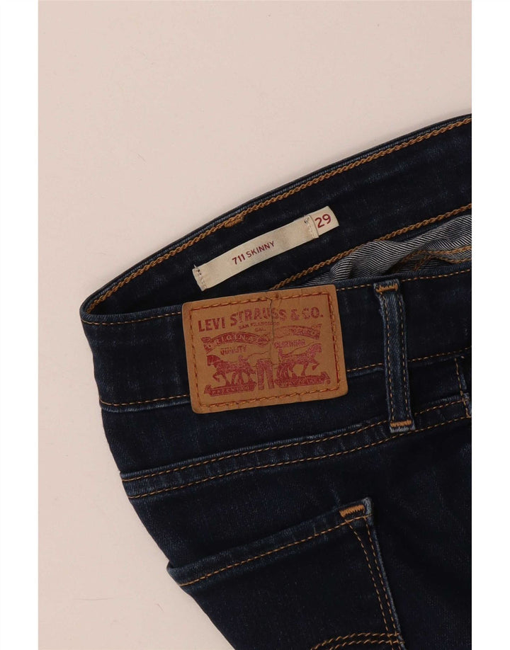 Levi's Womens 711 Skinny Jeans W29 L31 Navy Blue