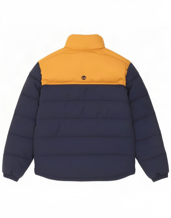Timberland Mens Loose Fit Padded Jacket UK 36 Small Navy Blue Colourblock