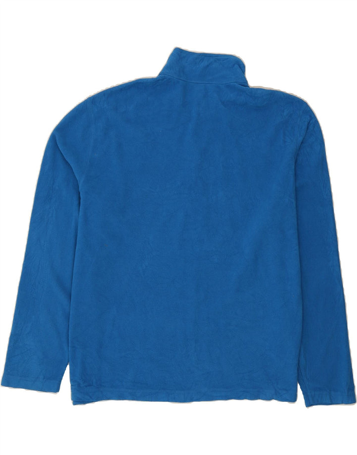 EDDIE BAUER Mens Zip Neck Fleece Jumper 2XL Blue Polyester Vintage Eddie Bauer and Second-Hand Eddie Bauer from Messina Hembry 