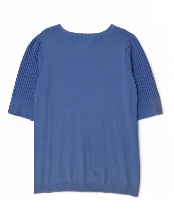 Marks & Spencer Damen-Pullover mit U-Boot-Ausschnitt, Gr. 16, Blau