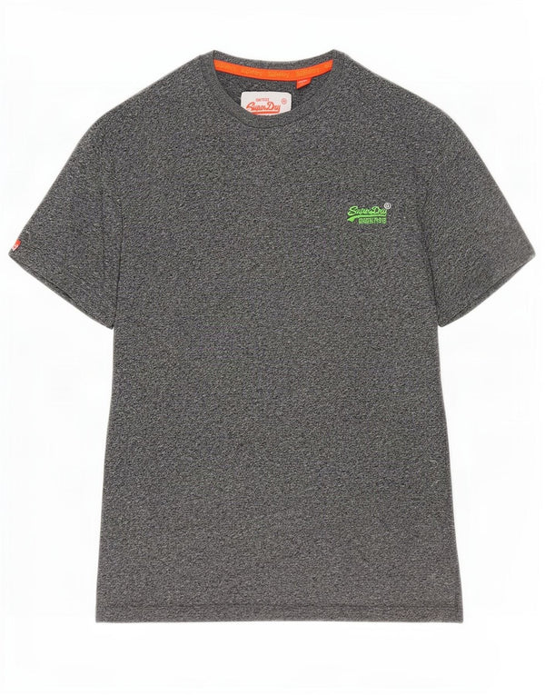 Superdry T-Shirt Homme Petit Gris Moucheté Coton