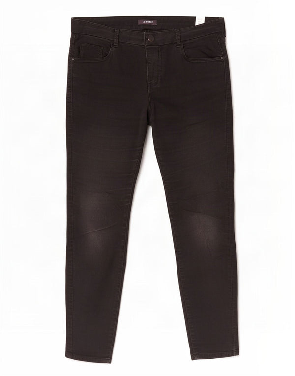 Jeans Jegging corti da donna Marks & Spencer UK 14 Large W32 L27 Cotone nero