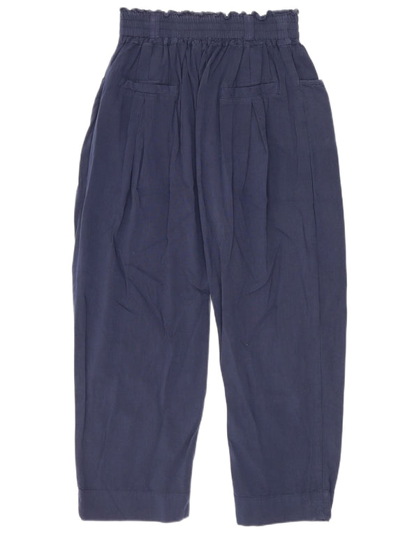 Zara Girls Loose Fit παντελόνι Harem 11-12 ετών W24 L20 Navy Blue Cotton