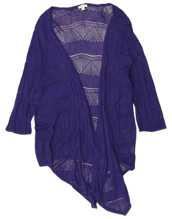 Marks & Spencer Damen Autograph Durchsichtiges Cardigan-Oberteil UK 18 XL Blau