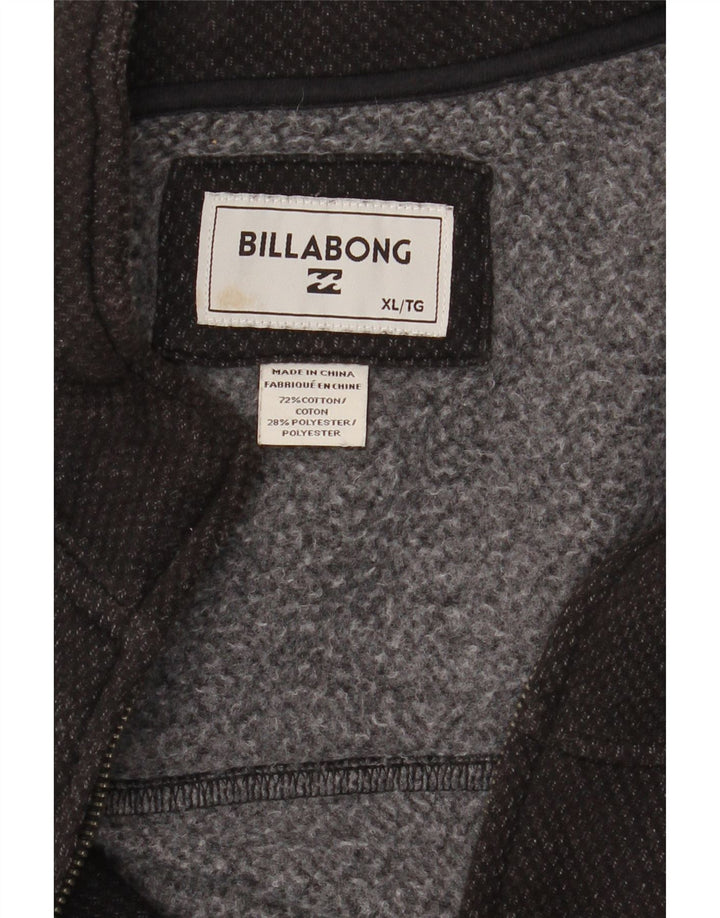 Billabong Mens Tracksuit Top Jacket XL Grey Cotton