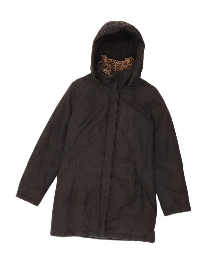 Cappotto imbottito con cappuccio da donna Woolrich UK 10 piccolo poliestere nero