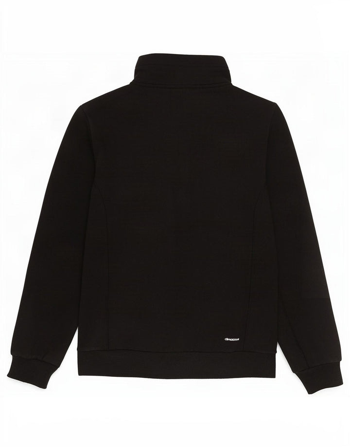 Adidas Womens Climalite Tracksuit Top Jacket UK 8/10 Pequeno Poliéster Preto