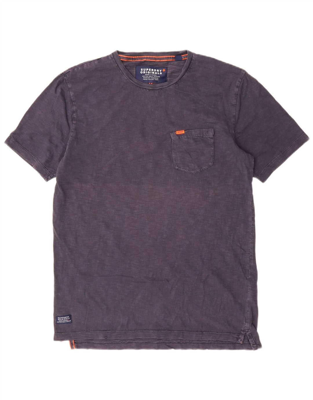 Superdry Herre T-shirt Top Medium Marineblå Bomuld