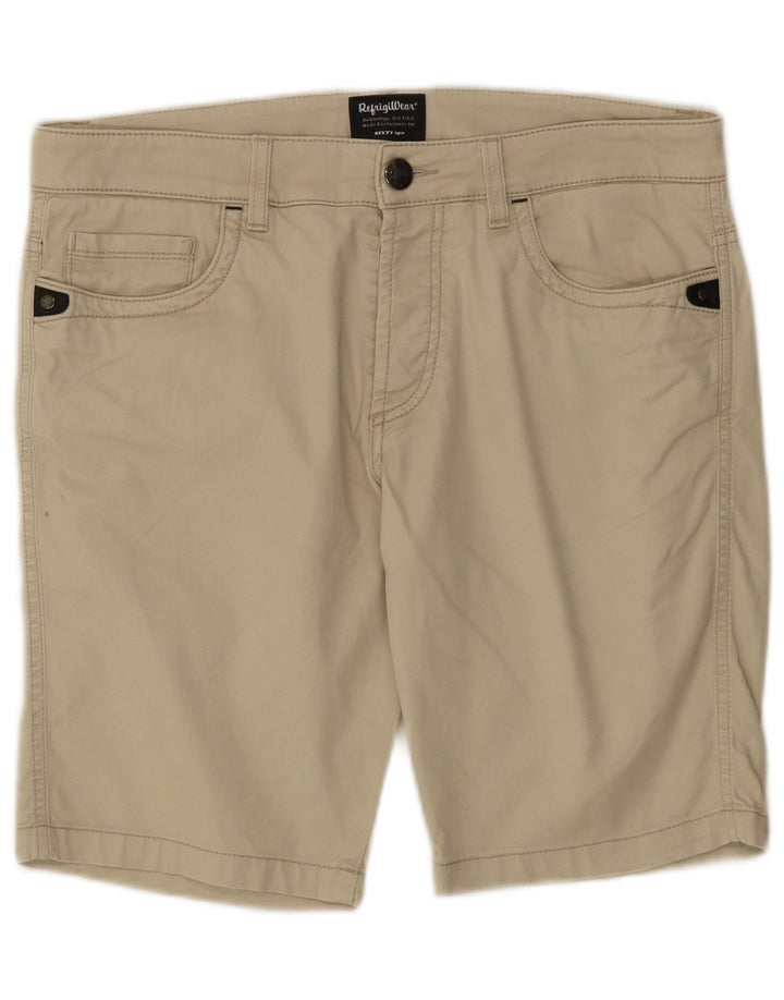 Refrigiwear Mens Casual Shorts W34 Large Off White