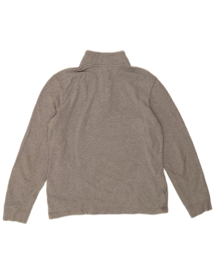 Ted Baker Womens Zip Neck Sweatshirt Jumper Size 3 Medium Grey Cotton