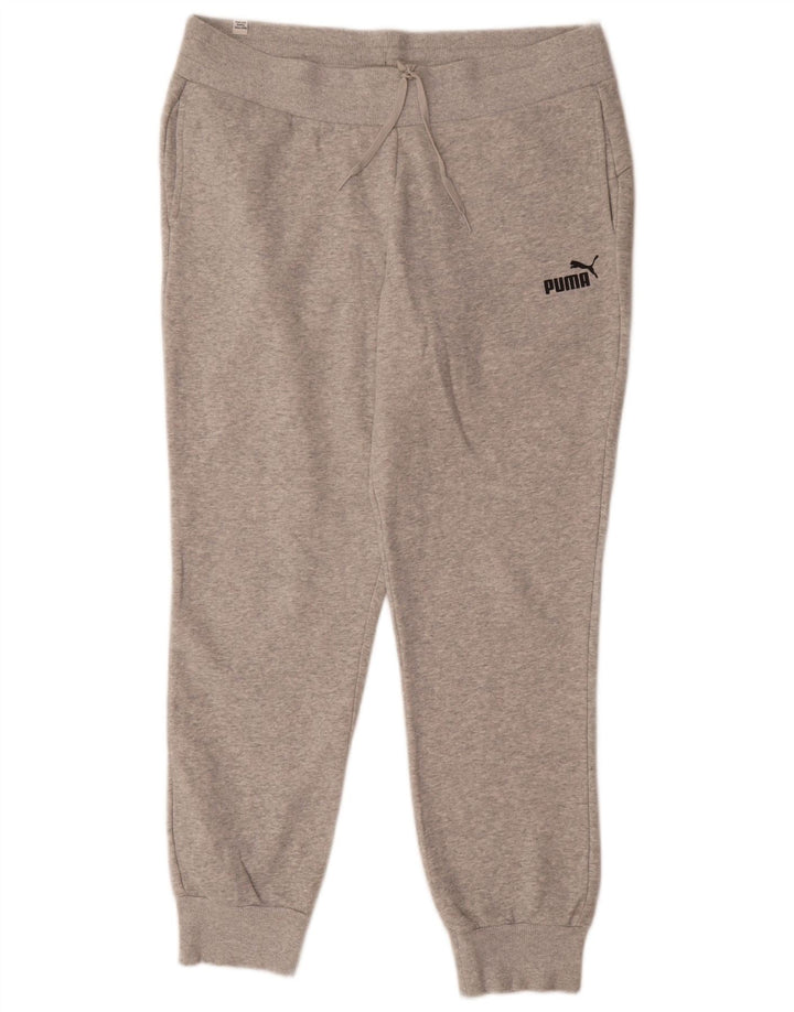 Puma Womens Tracksuit Trousers Joggers UK 16 Large Grey Flecked Polyester