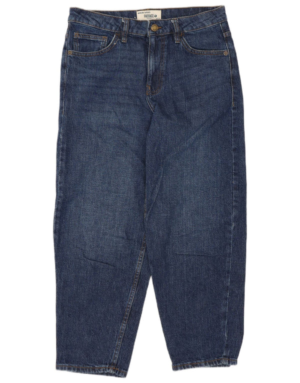 Fat Face Womens High Waist Tapered Cropped Jeans UK 8 Small W28 L24 Blue
