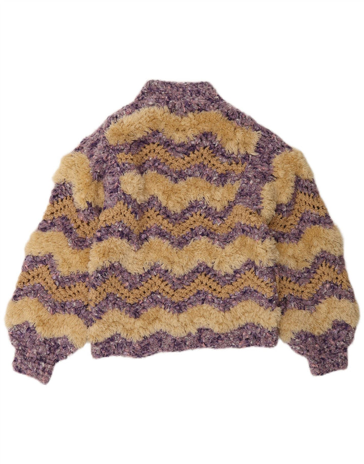 C&A Dame cardigan sweater med fuld lynlås UK 14 Medium Flerfarvet Chevron