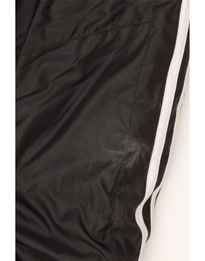 Adidas Mens Hooded Windbreaker Jacket UK 44 2XL Black Polyester