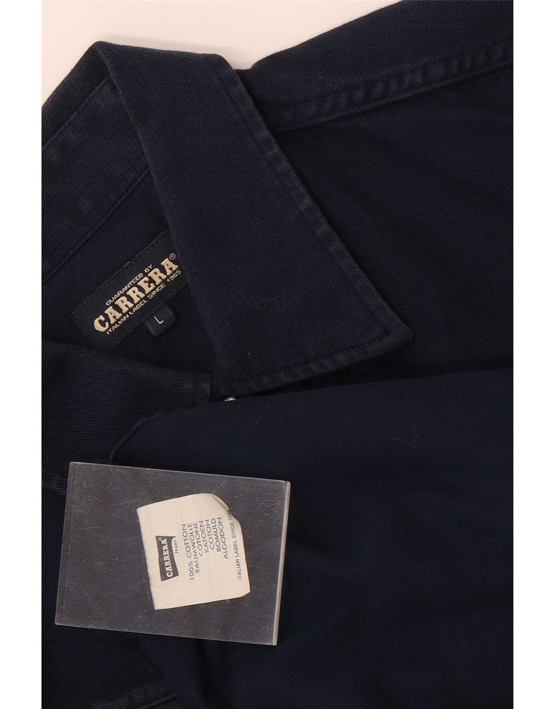 Carrera Mens Shirt Large Navy Blue Cotton