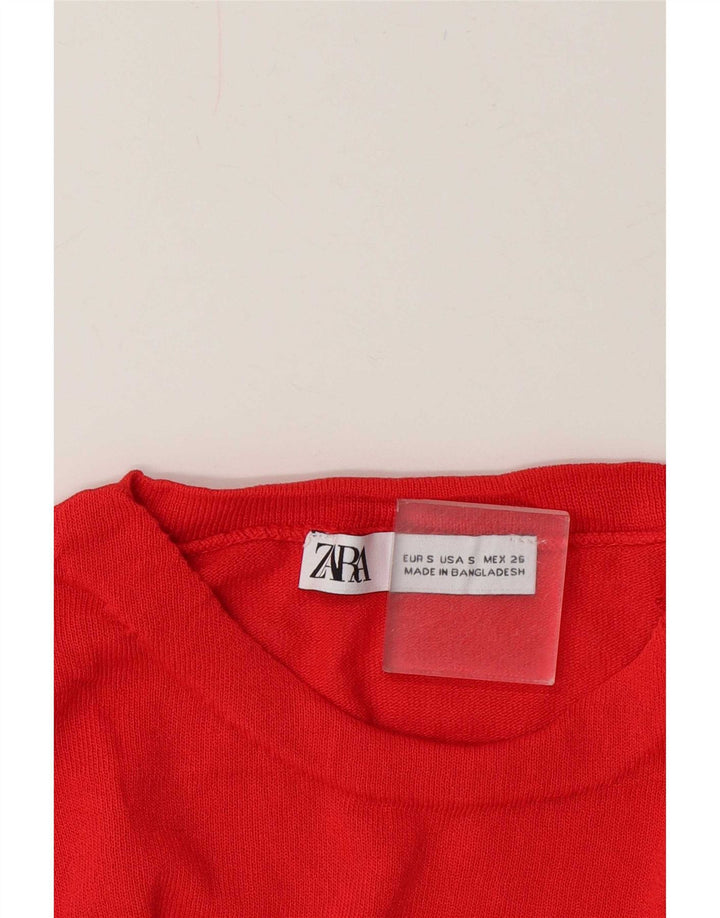 Blusa feminina Zara UK 10 pequena vermelha