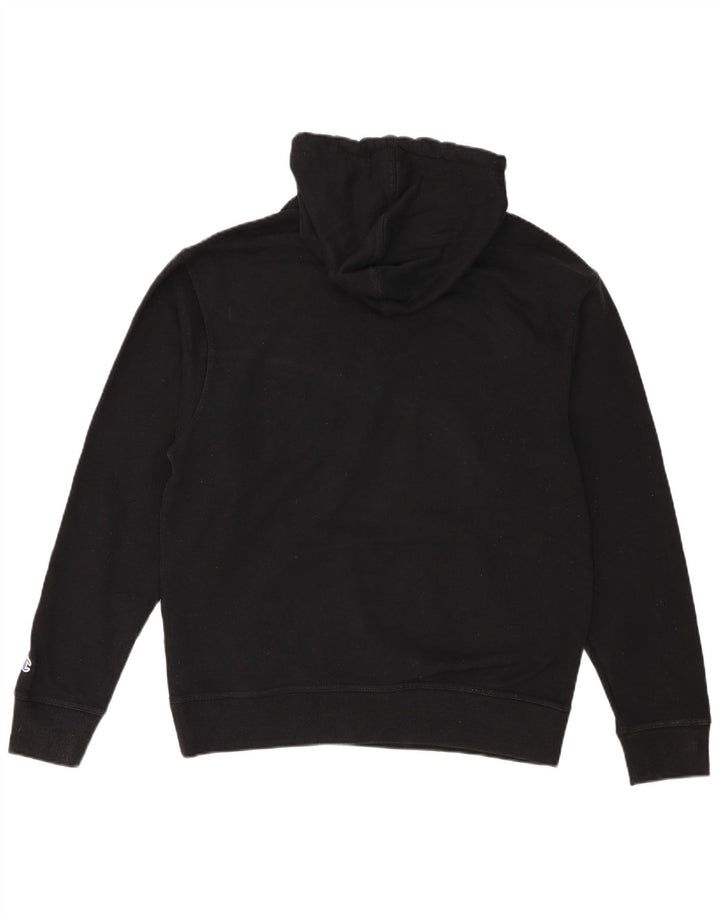 Champion Mens Hoodie Jumper Medium Black Cotton
