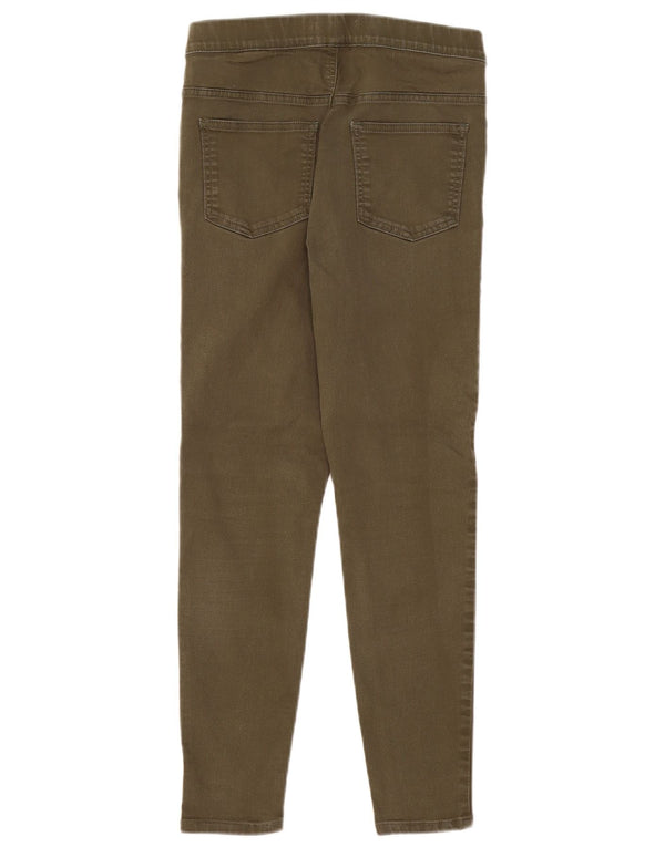 Calça jeans feminina Marks & Spencer UK 12 médio W30 L26 algodão cáqui