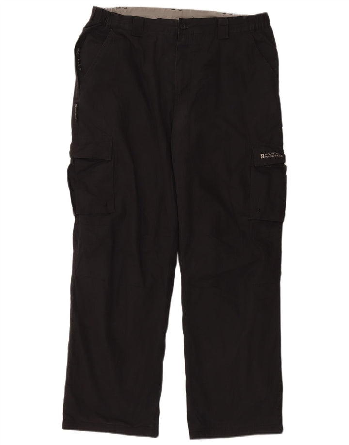Mountain Warehouse Pantalon Cargo Droit Homme W34 L30 Noir Polyester