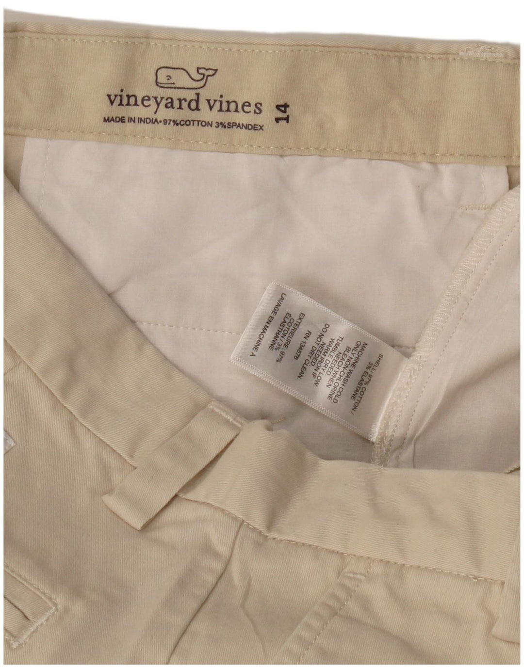 VINEYARD VINES Boys Chino Shorts 13-14 Years W28 Beige Cotton