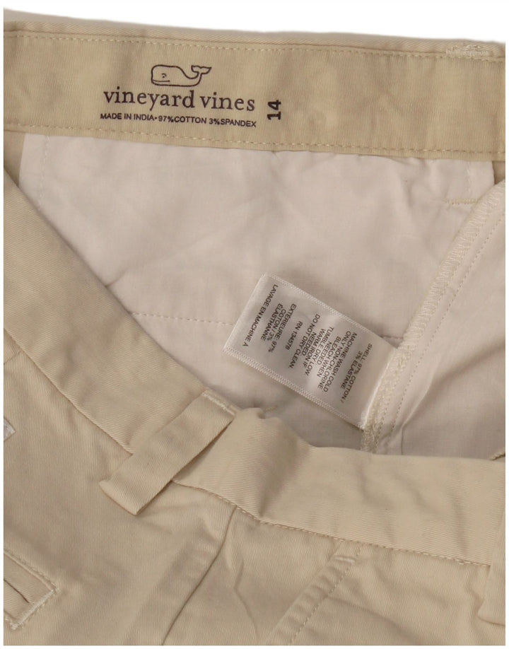 VINEYARD VINES Boys Chino Shorts 13-14 Years W28 Beige Cotton