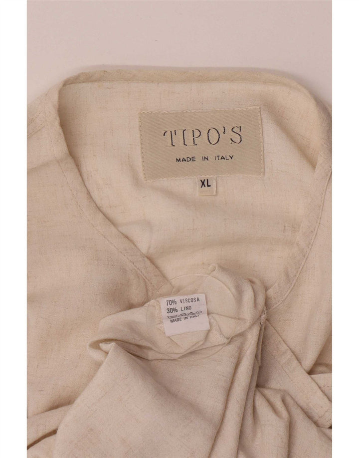 Camisa pulôver masculina de manga curta Tipo'S XL bege viscose