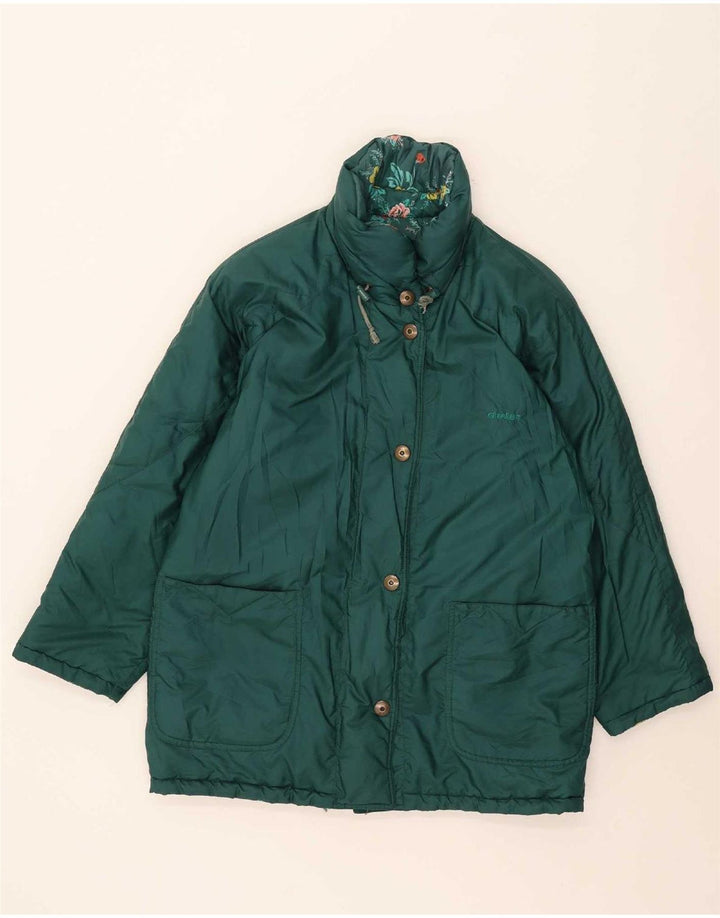 Jaqueta de esqui reversível feminina Stratos EU 44 XL poliéster floral verde