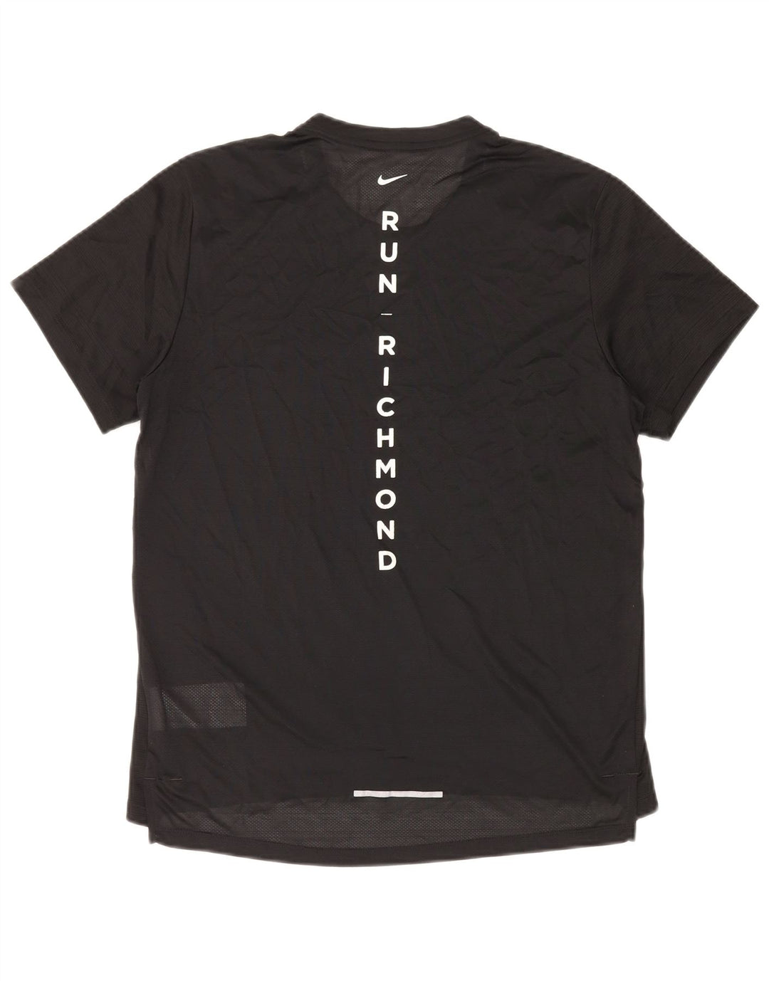 NIKE Womens Dri Fit Graphic T-Shirt Top Medium Black Polyester