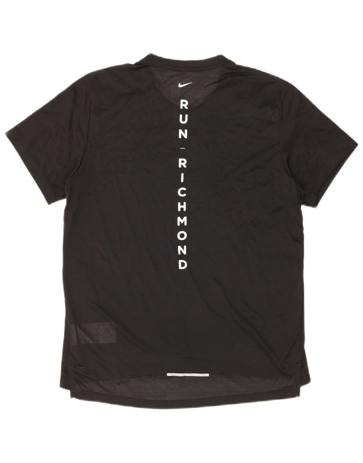 NIKE Womens Dri Fit Graphic T-Shirt Top Medium Black Polyester