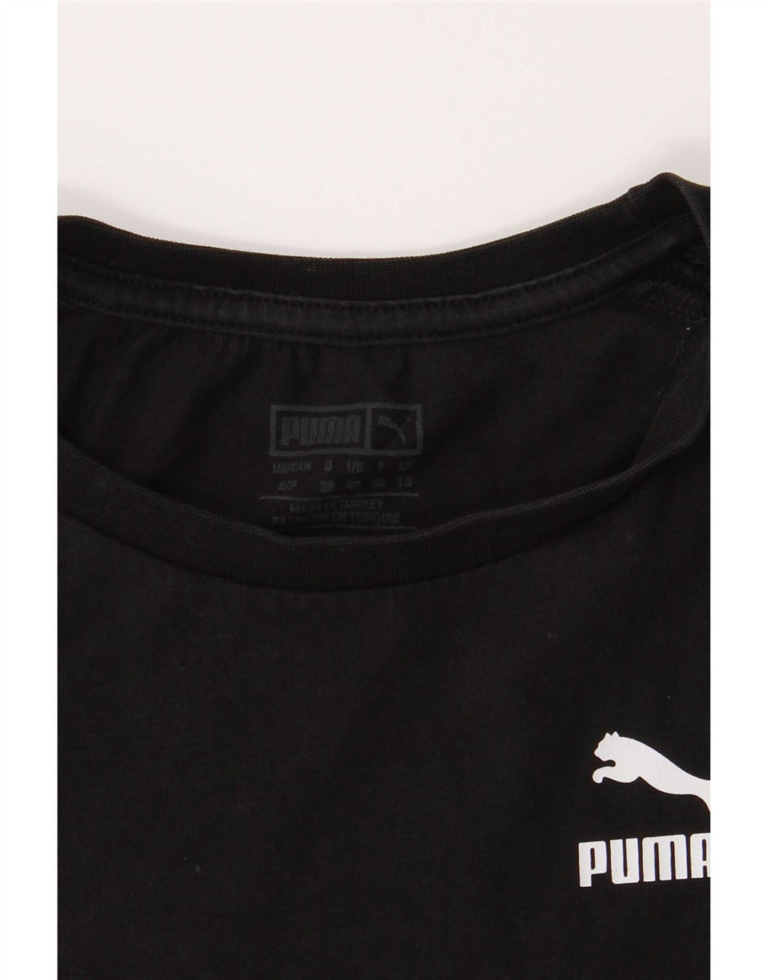 Puma Top corto da donna a maniche lunghe UK 10 Small Nero
