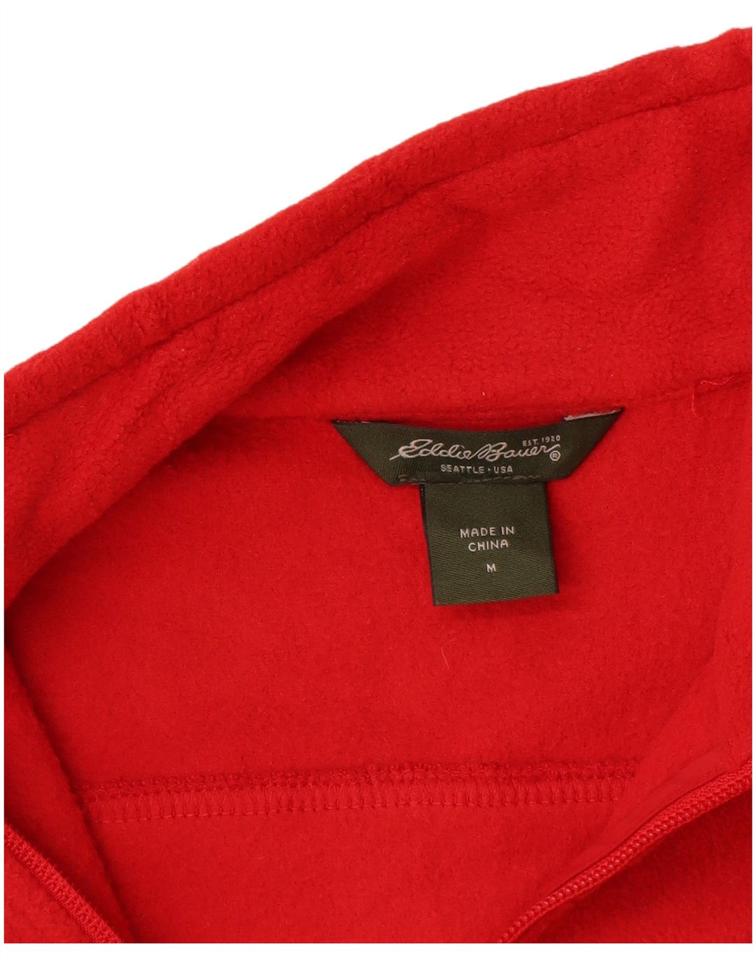 Eddie Bauer Womens Fleece Gilet UK 14 Medium Red Polyester