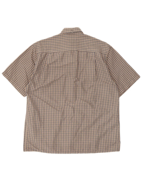 Nautica Mens Short Sleeve Shirt Small Multicoloured Check Cotton
